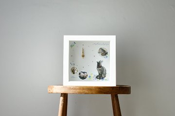 ペットのお写真からつくるオリジナル時計メモリアルブーケ画像