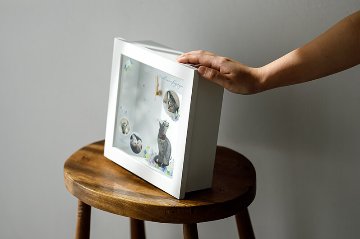 ペットのお写真からつくるオリジナル時計メモリアルブーケ画像