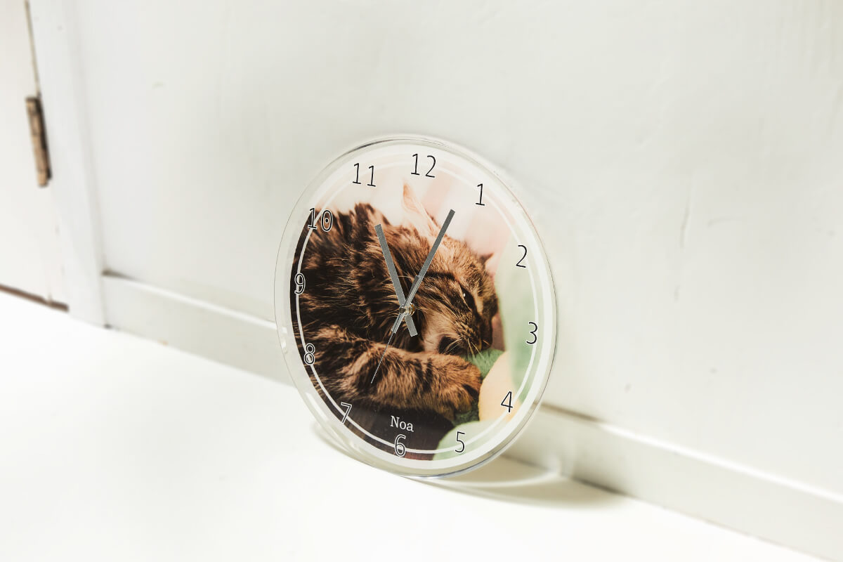 ペットの写真でオーダーメイドできるうちの子オリジナル時計　サークル画像