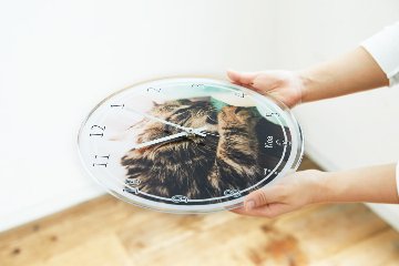 ペットの写真でオーダーメイドできるうちの子オリジナル時計　サークル画像