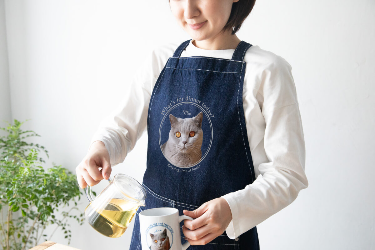 エプロン カフェ風デザインの画像