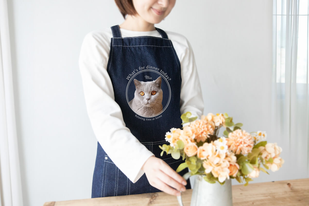 エプロン カフェ風デザインの画像