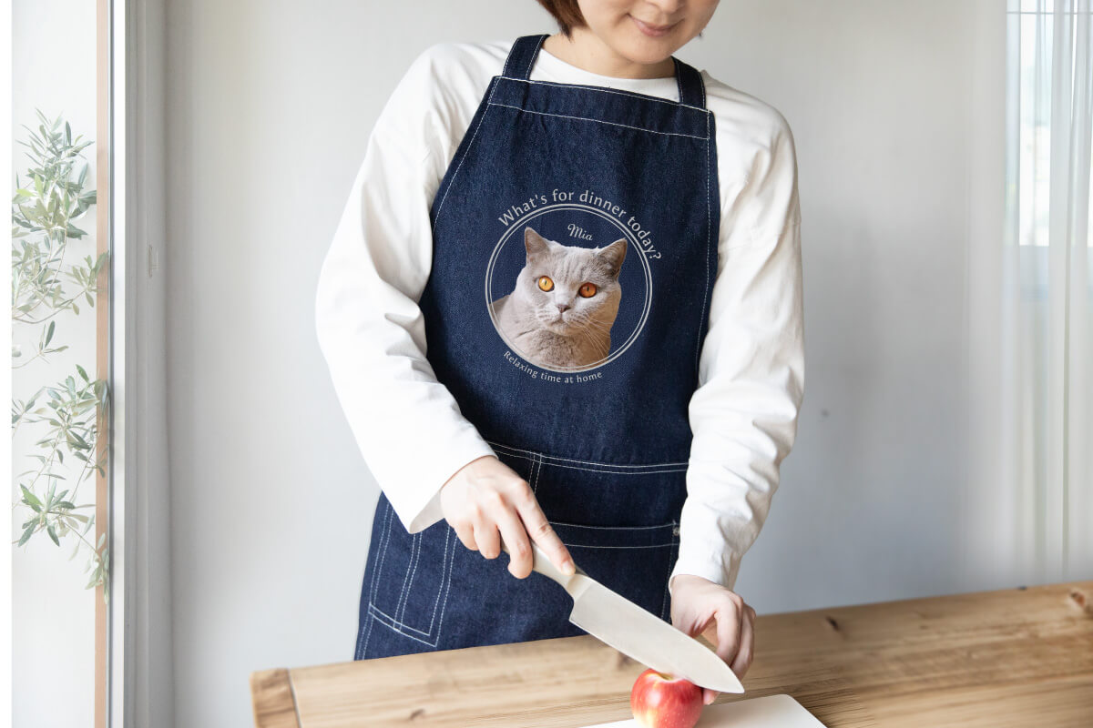 エプロン カフェ風デザインの画像