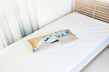 ペットちゃんのお写真で作る　うちの子読書枕70×30cm（シンプル）画像