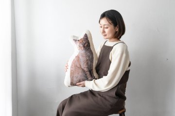 メモリアル毛並みクッション 50cmの画像