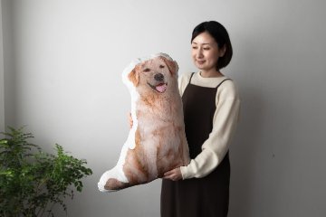メモリアル毛並みクッション 70cmの画像