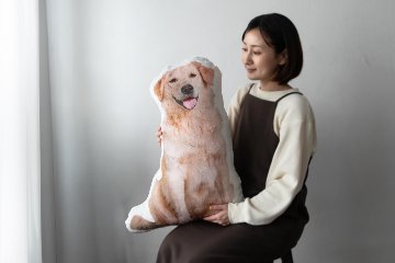 メモリアル毛並みクッション 70cmの画像