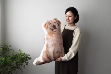 メモリアル毛並みクッション 70cmの画像