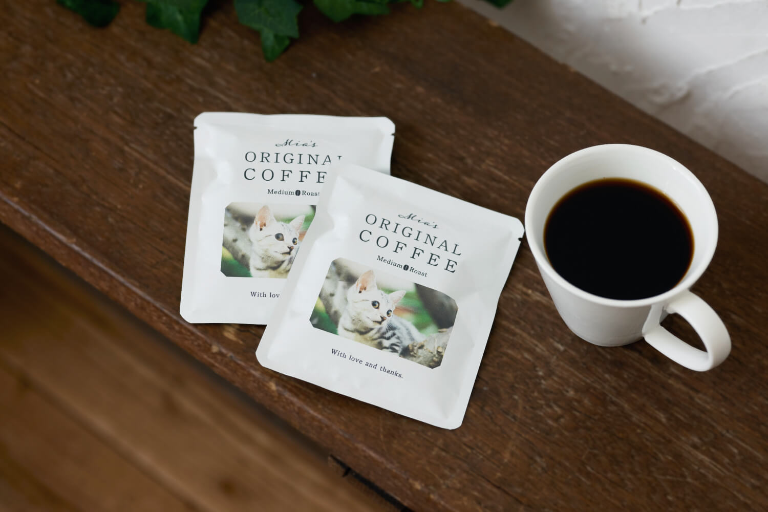 コーヒードリップバッグ　ポートレートデザインの画像