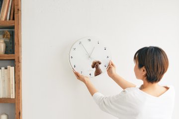 丸時計 30cm シンプルデザインの画像