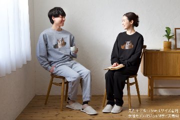 スウェット上下セット ひょっこりデザインの画像