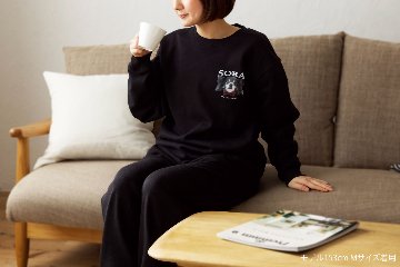 スウェット上下セット ワンポイントリボンデザインの画像