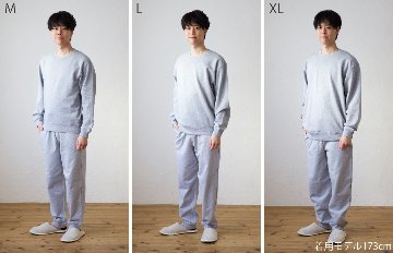 スウェット上下セット スクエアデザインの画像