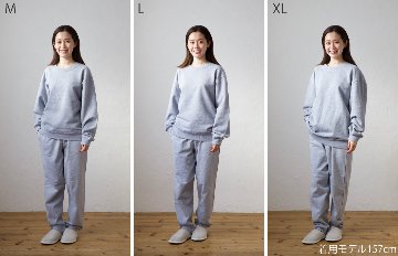 スウェット上下セット スクエアデザインの画像