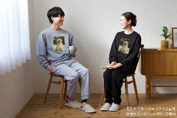 スウェット上下セット スクエアデザインの画像