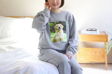 スウェット上下セット スクエアデザインの画像