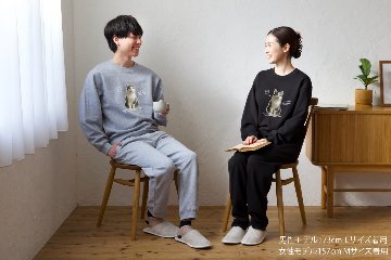 スウェット上下セット ふちどりデザインの画像