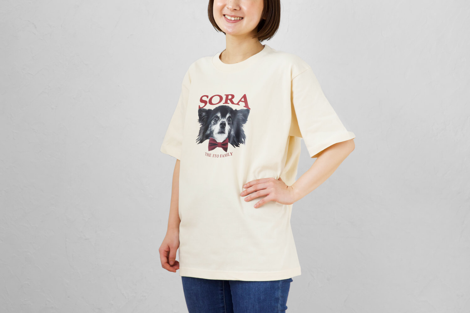 うちの子Tシャツ リボンデザイン