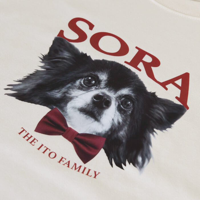 Tシャツ リボンデザインの印刷の仕上がり例