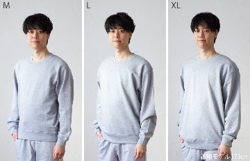 スウェット ワンポイントふちどりデザインの画像