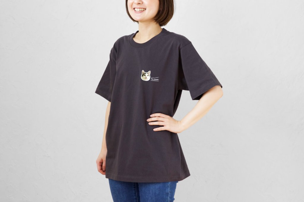 Tシャツ ワンポイントふちどりデザインの画像