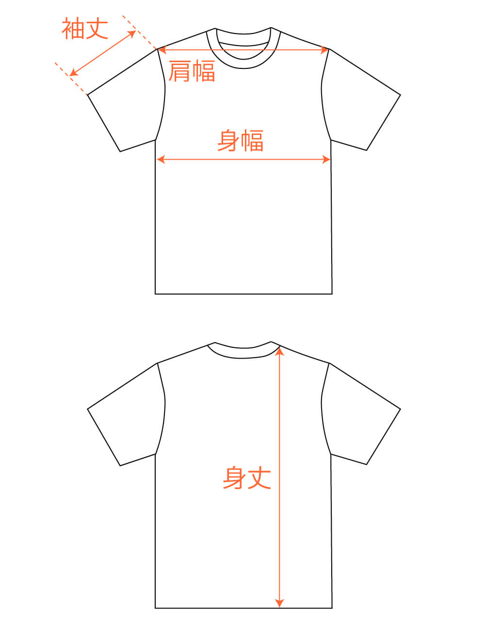 Tシャツ ワンポイントふちどりデザインの画像