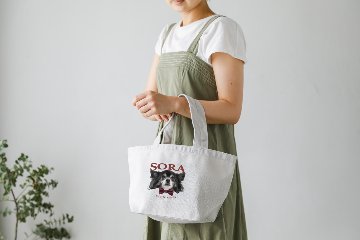お散歩バッグ リボンデザインの画像