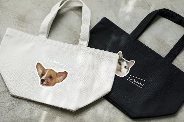 お散歩バッグ ふちどりデザインの画像