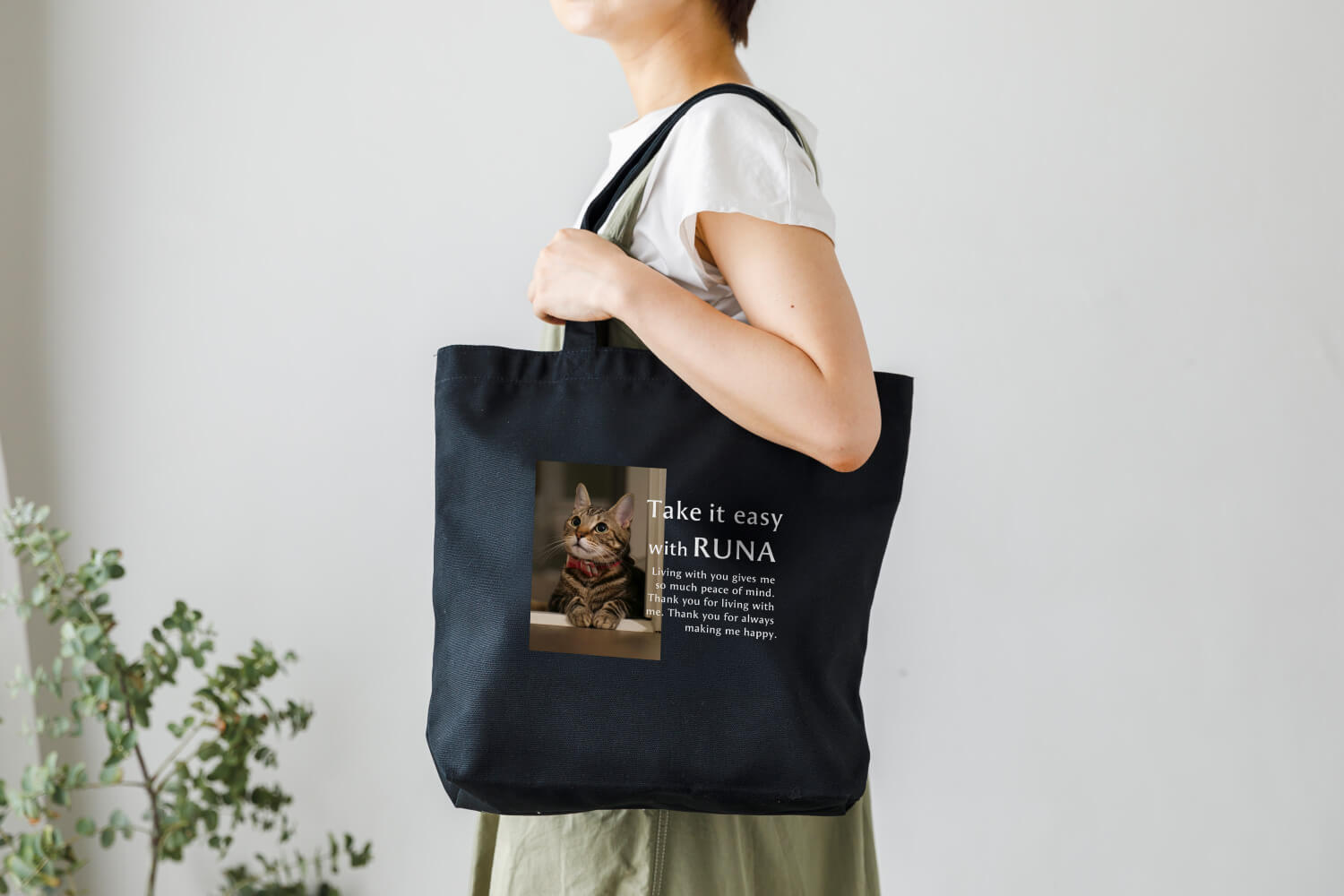 トートバッグ 雑誌風デザインの画像