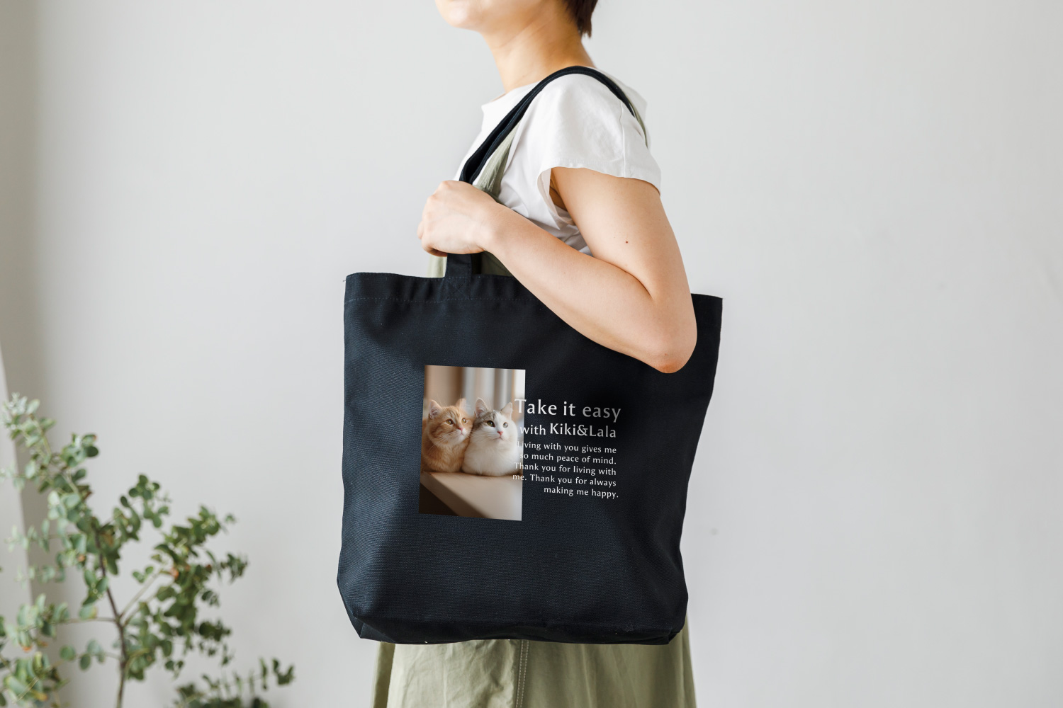 トートバッグ 雑誌風デザインの画像