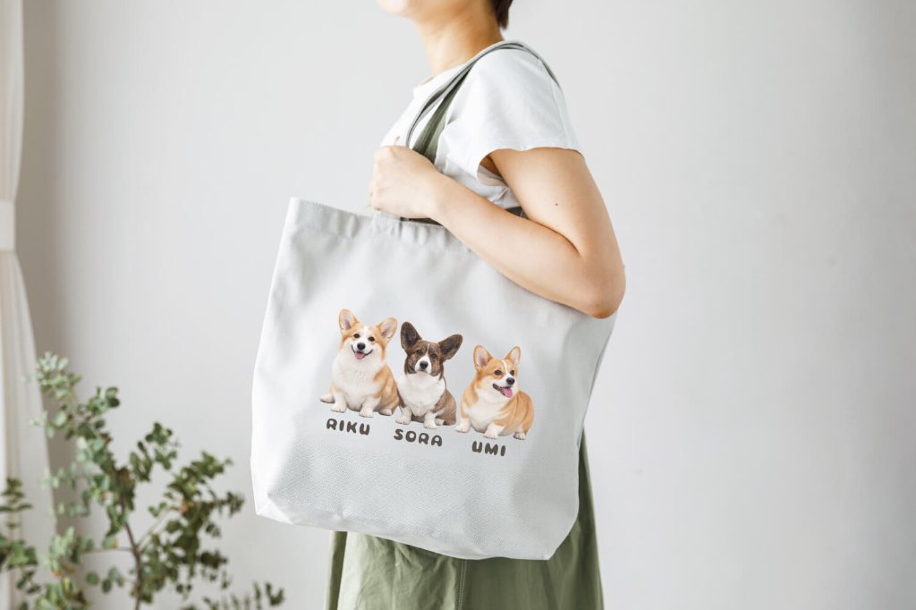 トートバッグ シンプルデザインの画像