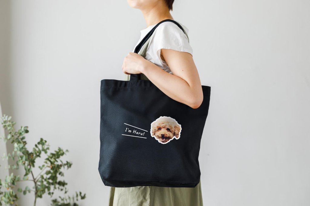 トートバッグ ふちどりデザインの画像
