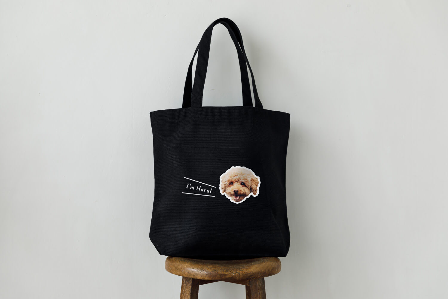 トートバッグ ふちどりデザインの画像