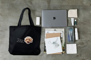 トートバッグ ふちどりデザインの画像