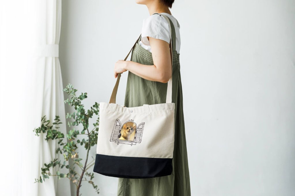 2wayビッグバッグ カフェウィンドウデザインの画像
