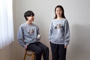 ペアスウェット ひょっこりデザインの画像