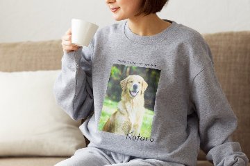 ペアスウェット スクエアデザインの画像