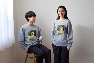 ペアスウェット スクエアデザインの画像