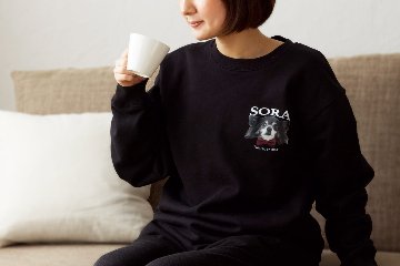 ペアスウェット ワンポイントリボンデザインの画像