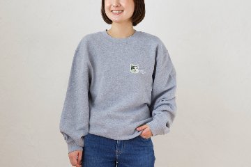 ペアスウェット ワンポイントふちどりデザインの画像