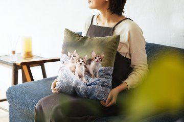プリントスクエアクッション お写真そのままデザインの画像