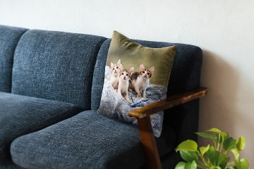 プリントスクエアクッション お写真そのままデザインの画像