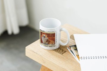 マグカップ 雑誌風デザインの画像