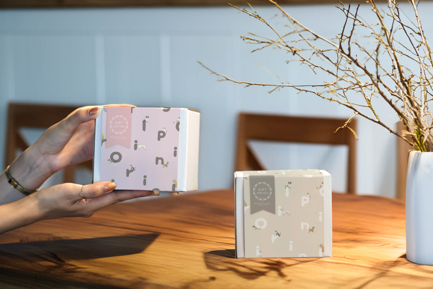 ペアマグカップ カフェスタイルデザインの画像