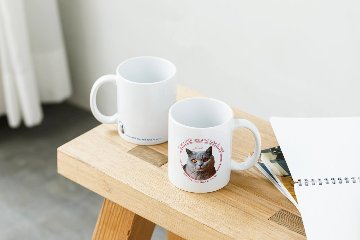 ペアマグカップ カフェスタイルデザインの画像
