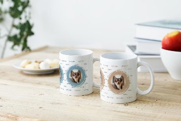 ペアマグカップ お名前柄デザインの画像