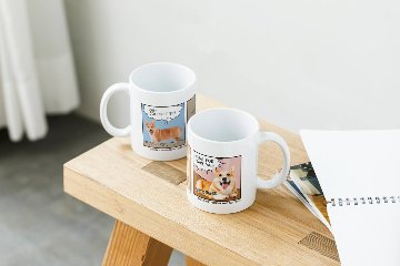 ペアマグカップ マンガデザインの画像