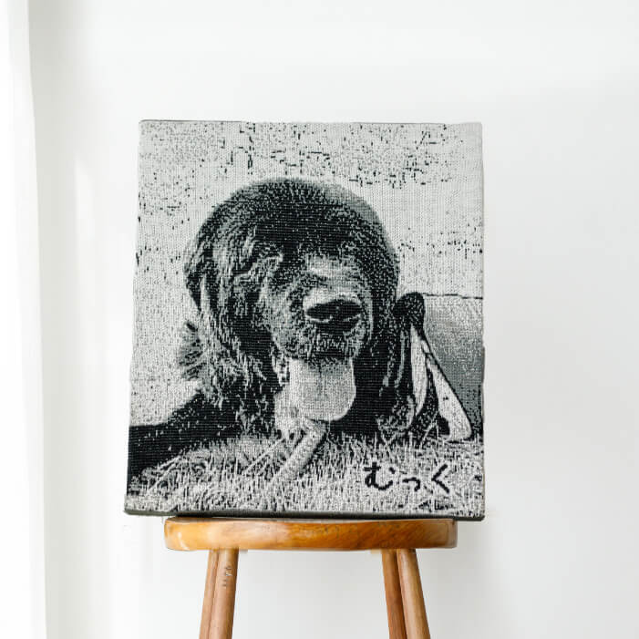 編み込み写真パネル