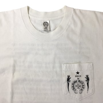 クロムハーツ ポケットTシャツ フォティ スカル バックプリント FOTI T-SHRT S/S TEE WHITE ホワイト 白 半袖 国内正規 JPタグ L画像