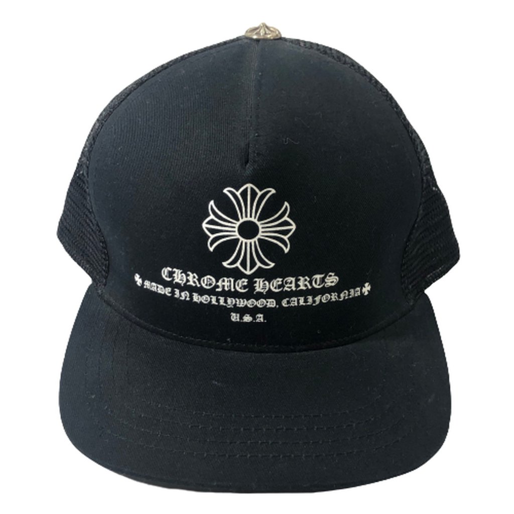 クロムハーツ CHROME HEARTS キャップ トラッカー メッシュ CHプラス PRINTED TRUCKER CAP 黒 帽子 の画像